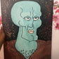 Custom Squidward, strong face, SpongeBob, painting